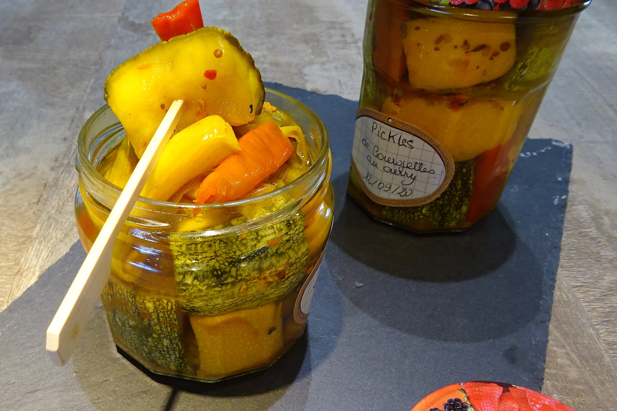 Pickles de courgettes au curry - 1