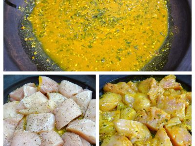 Tajine au poulet curry et poivrons verts - 2