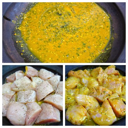 Tajine au poulet curry et poivrons verts - 2