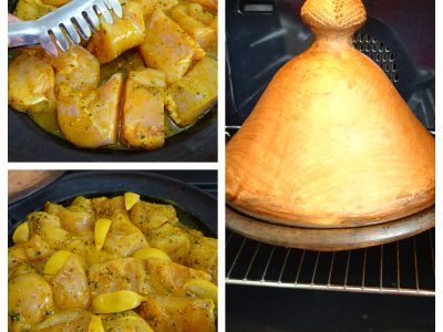 Tajine au poulet curry et poivrons verts - 4