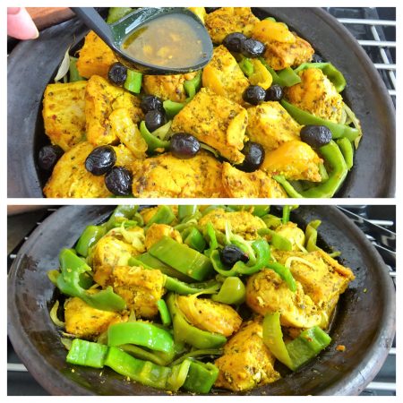 Tajine au poulet curry et poivrons verts - 6
