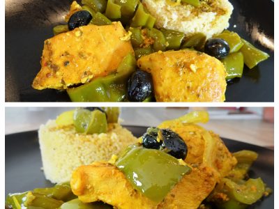 Tajine au poulet curry et poivrons verts - 7