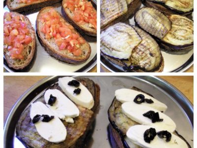 Crostinis aubergines mozzarella - 3