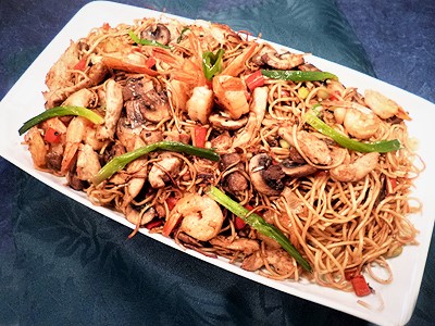 Nouilles chinoises au poulet et crevettes - 1