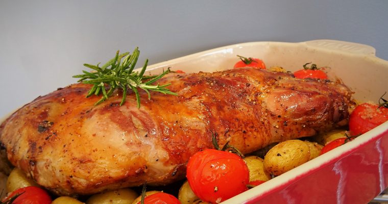 Gigot d’agneau au miel et piment d’Espelette