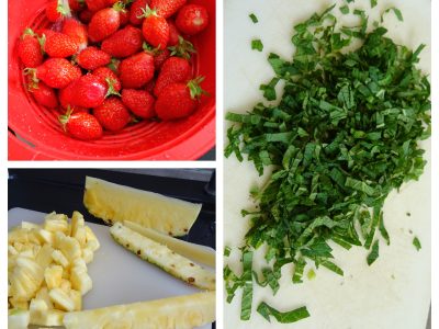 Salade fraises ananas au rhum - 2
