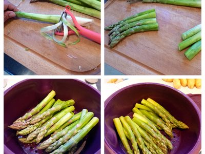 Salade parmentière aux asperges et saumon fumé - 2