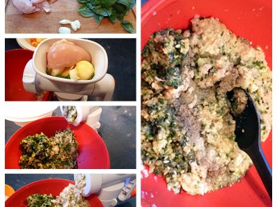 Courgettes et tomates farcies au poulet - 4