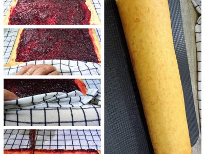 Gâteau roulé à la gelée de mûres - 7