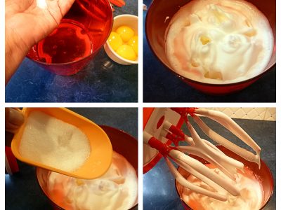 Oeufs en neige sur coulis de fruits rouges - 3