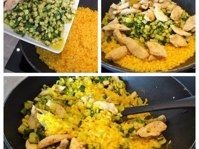 Risotto poulet et courgettes au safran - 8