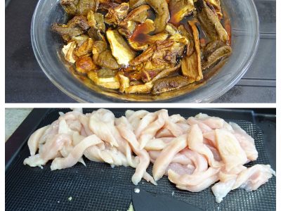 Aiguillettes de poulet aux champignons - 2