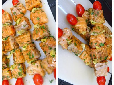 Brochettes de saumon épicées - 4