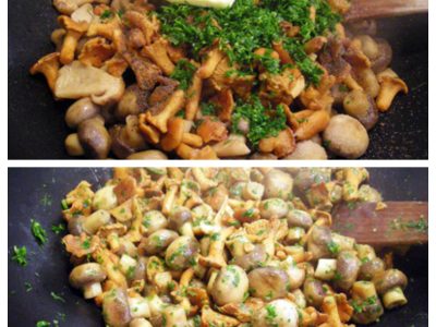 Wok de champignons en persillade - 5