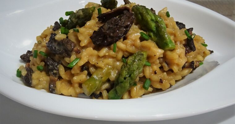 Risotto aux morilles et asperges