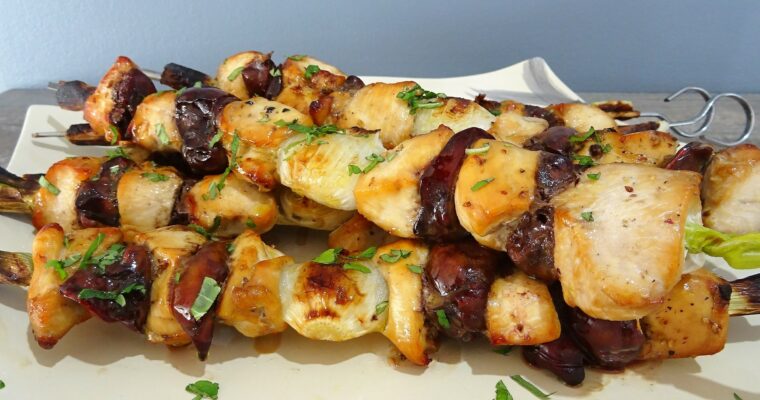 Brochettes de poulet à la japonaise