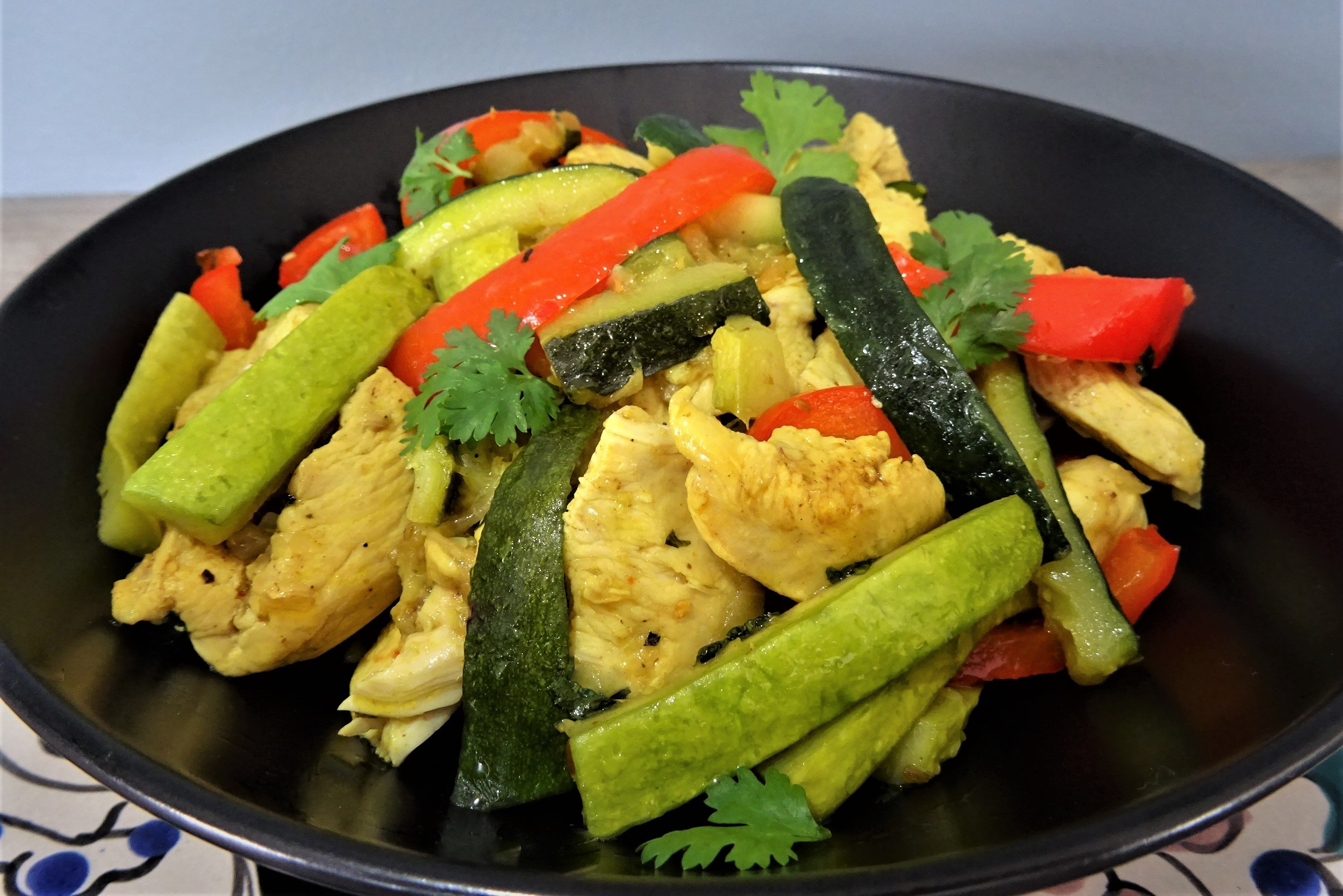 Wok de légumes au poulet - 1