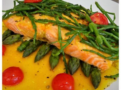 Saumon aux asperges et salicornes - 6