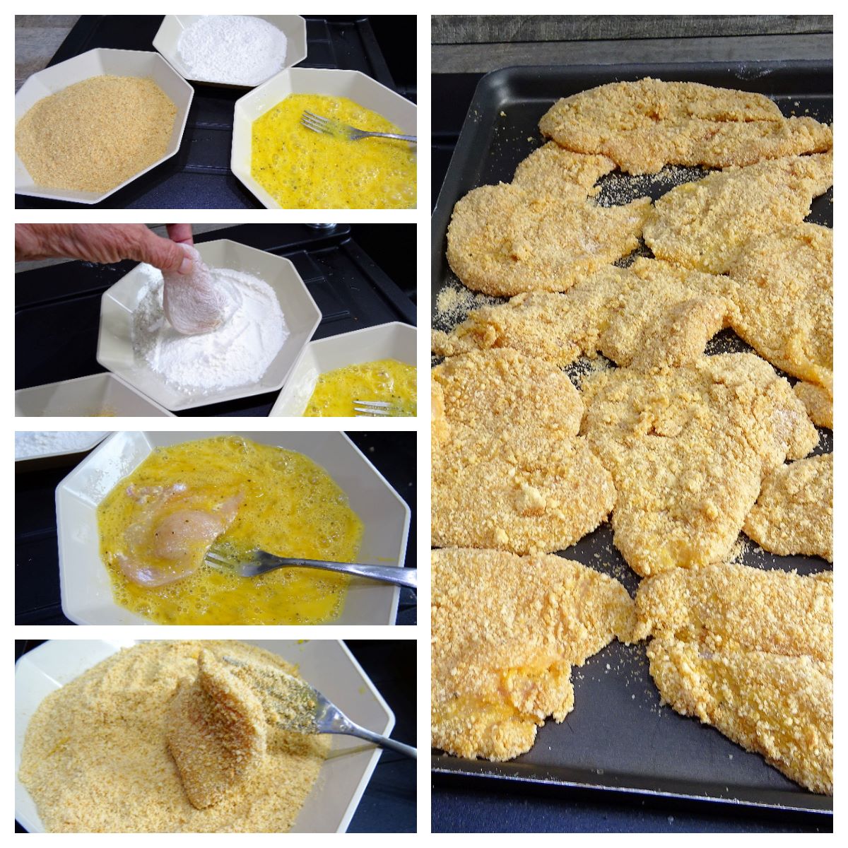 Escalopes de poulet milanaise - La recette facile par Toqués 2 Cuisine