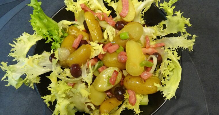 Salade de grenailles aux lardons