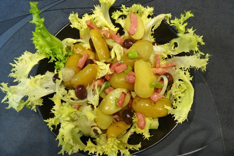 Salade de grenailles aux lardons - 3