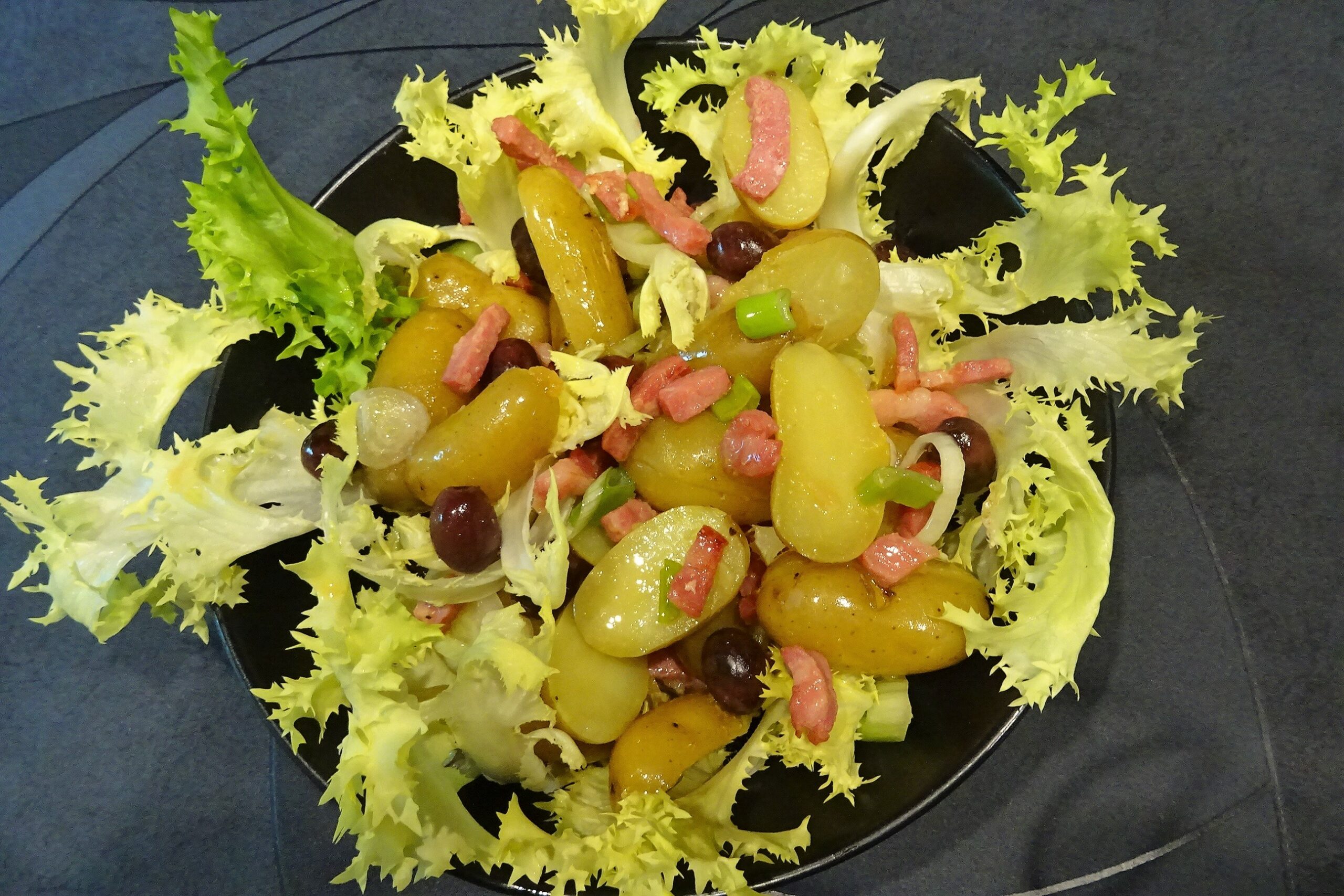 Salade de grenailles aux lardons - 1
