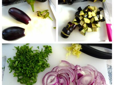 Aubergines au curry - 3
