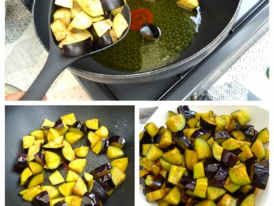 Aubergines au curry - 4