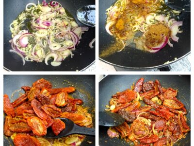 Aubergines au curry - 5