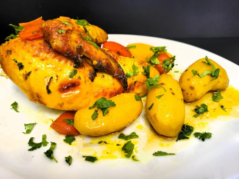 Poulet rôti au curry et coriandre - 10
