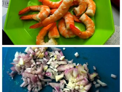 Salade avocats, crevettes - 4