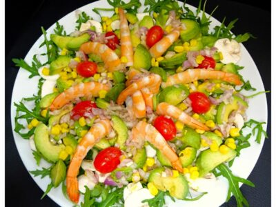 Salade avocats, crevettes - 8