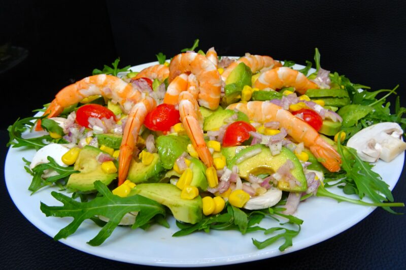 Salade avocats, crevettes - 10
