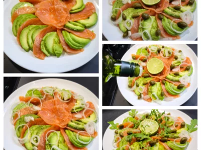 Carpaccio de saumon fumé et avocat - 4