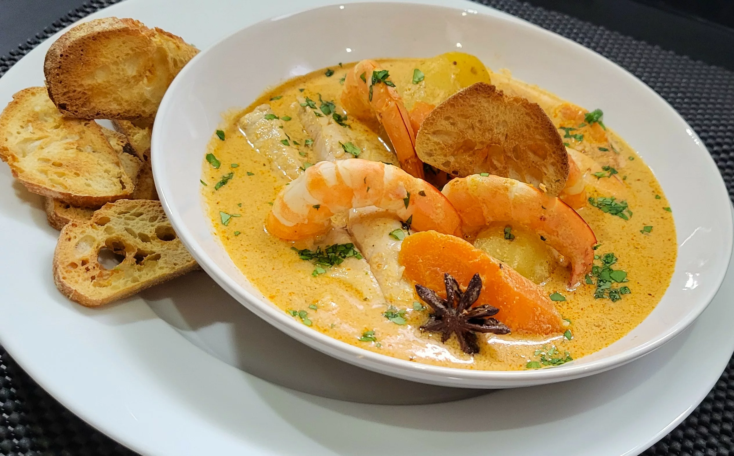 Lieu noir au curry et crème de coco - 1