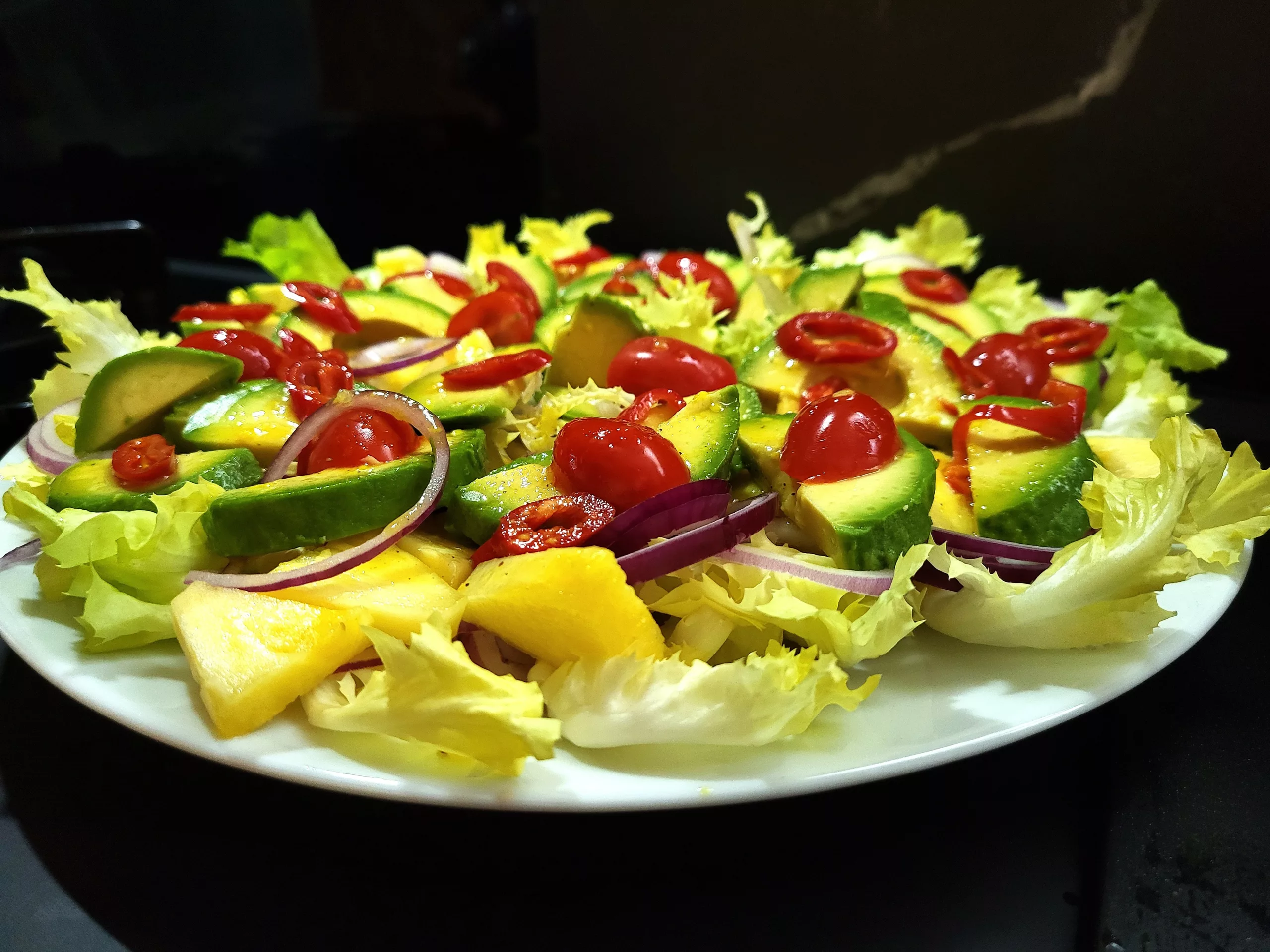 Salade ananas et avocats - 1