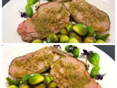 Gigot d'agneau au beurre de basilic - 6