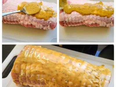 Rôti de porc au miel et moutarde - 3