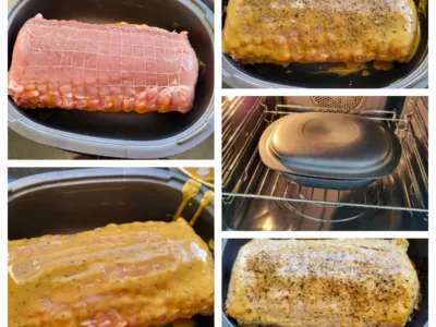 Rôti de porc au miel et moutarde - 4