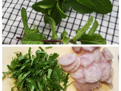 Côtes de porc menthe, moutarde et poivre vert - 3