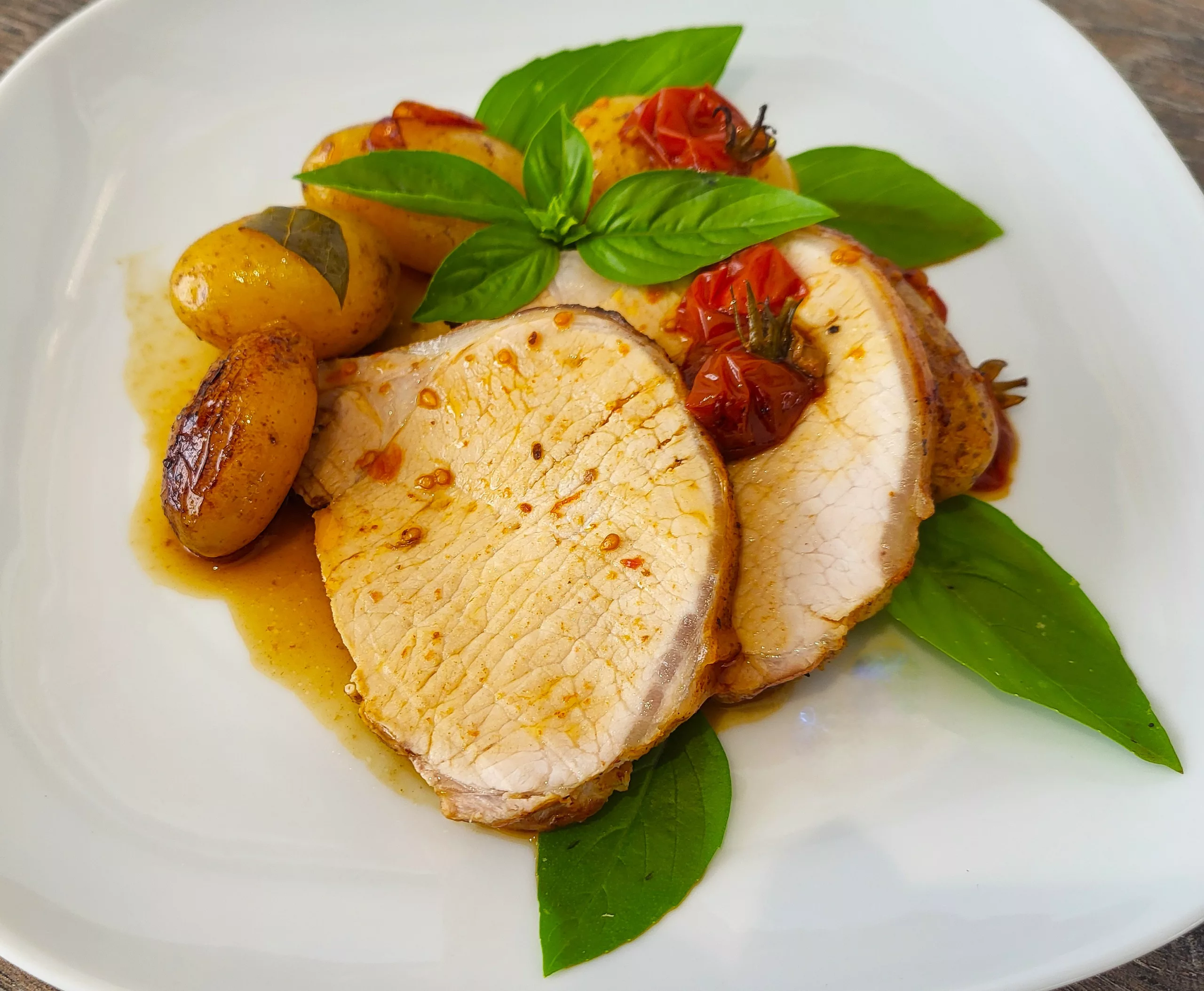 Rôti de porc aux pommes de terre grenailles - 1