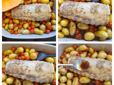 Rôti de porc aux pommes de terre grenailles - 4