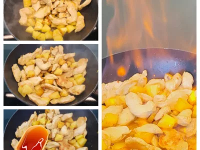 Poulet au rhum et ananas - 6