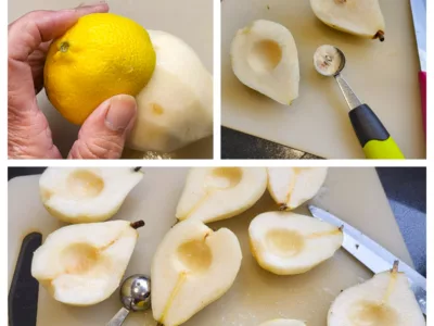 Poires pochées au Porto Blanc - 4