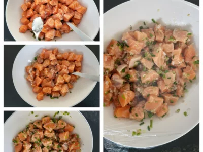 Tartare de saumon aux citrons caviar - 4