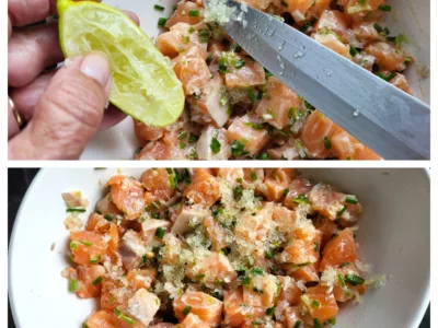 Tartare de saumon aux citrons caviar - 5