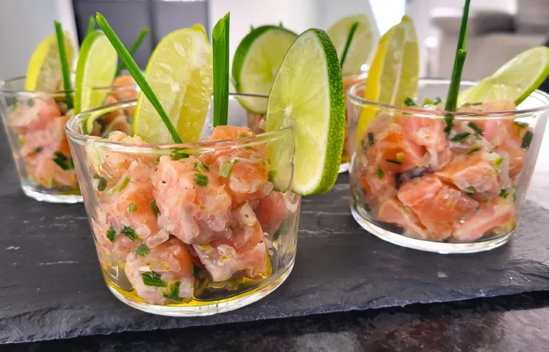 Tartare de saumon aux citrons caviar - 1