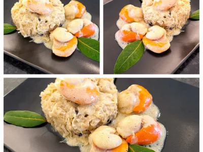 Noix de St Jacques à la choucroute - 9